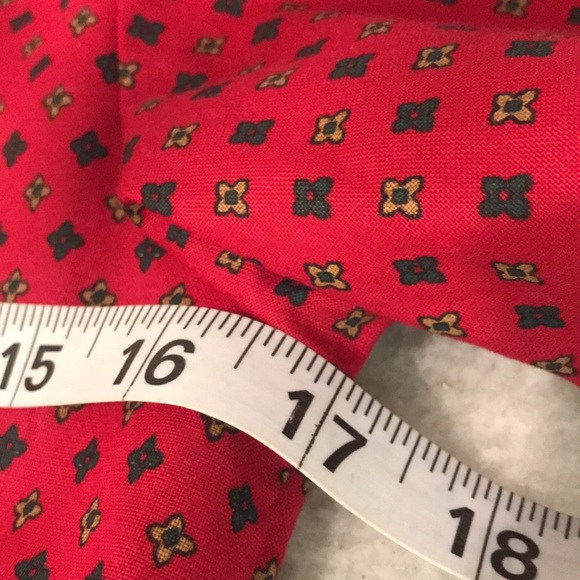 80s Girls Dress Size 14 Red Large Collar  Made in USA Church School Modest Party - Picture 6 of 9